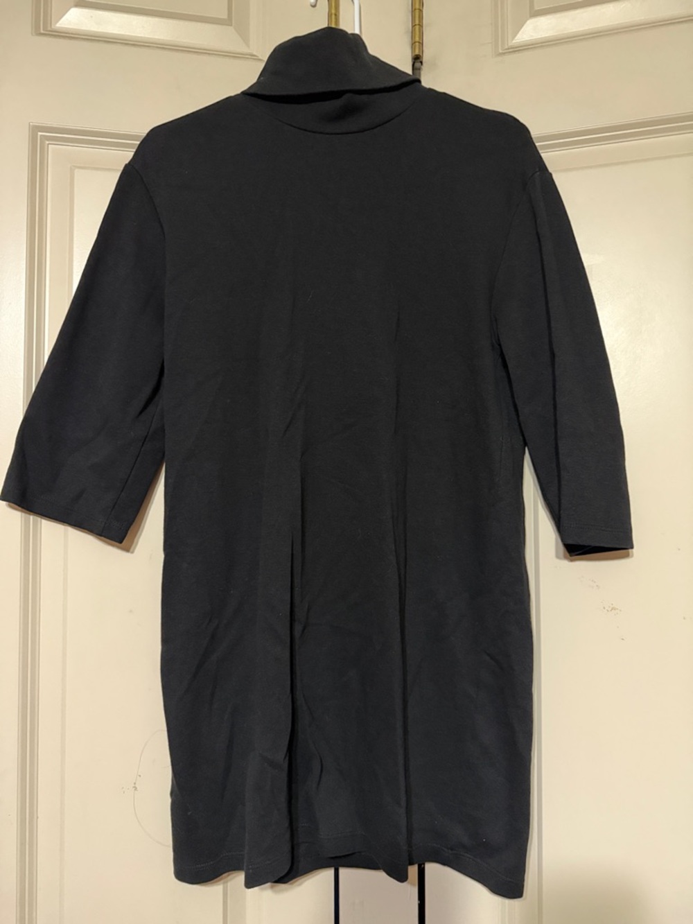 Mini black turtle neck dress